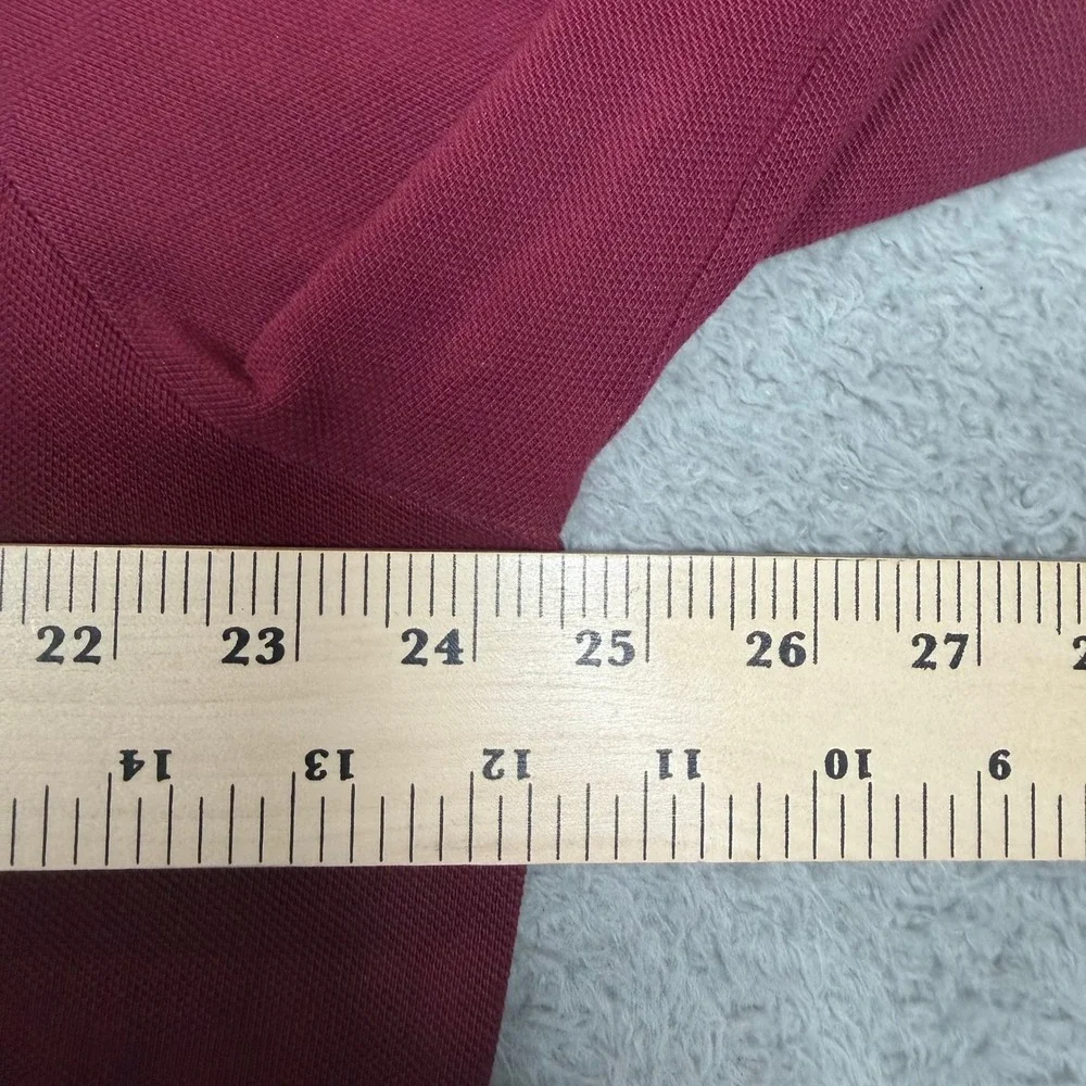 Polo Ralph Lauren Mens XL Classic Fit Long Sleeve Polo Shirt Burgundy‎ Cotton